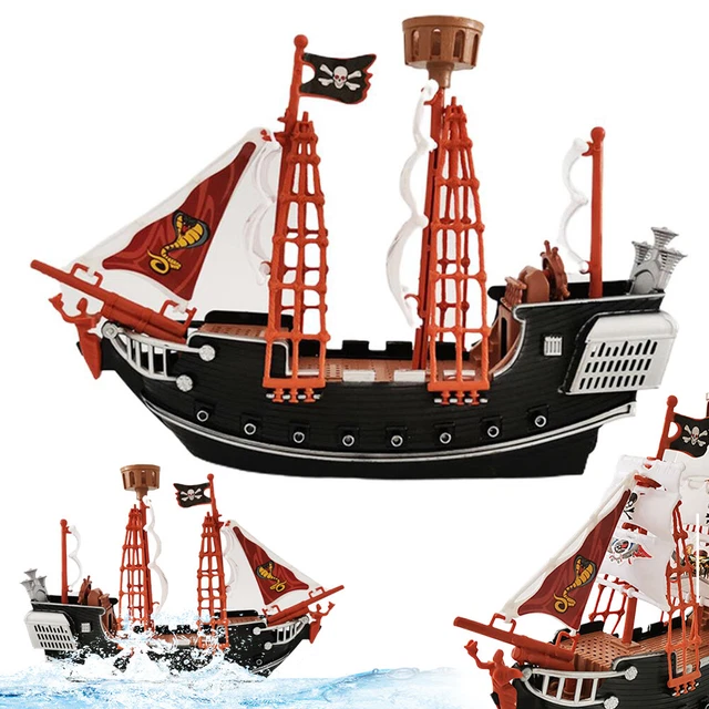 A 10IN SHIP Model Toy Pirate Model Toys Table Ornament Boat Toy for