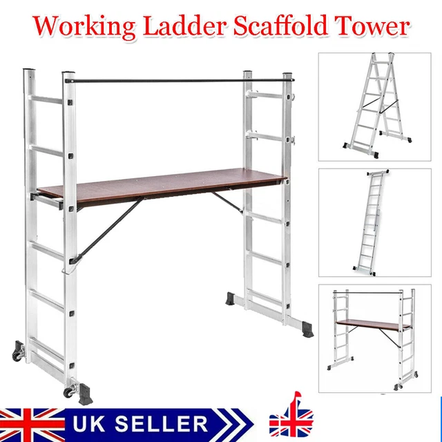 MULTIPURPOSE ALUMINIUM WORKING Ladder Scaffold Scaffolding Tower Step