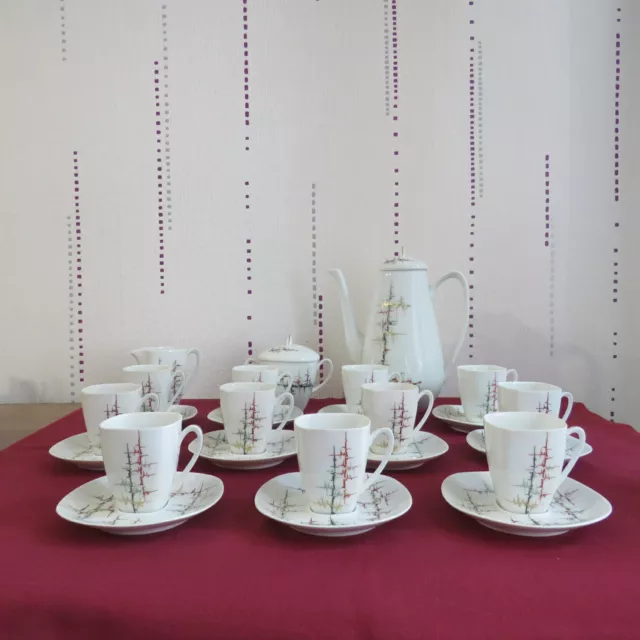 service a café  à moka 11 tasses  en porcelaine de limoges par Raynaud