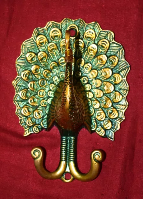 Brass Peacock Wall Hook Peafowl Bird Shape Wall Hanging Decorative hook EK549