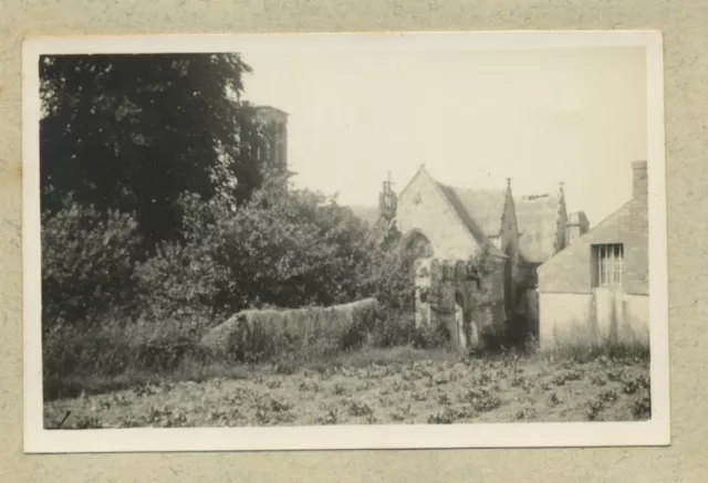 H021 Photo vintage Près Port-Launay Bretagne Finistère Eglise St Sébastien 1934