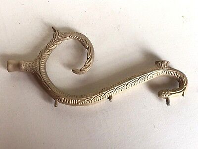 NEW~old stock ORNATE 9-7/8" RAW CAST BRASS CHANDELIER SCONCE ARM~LAMP PART