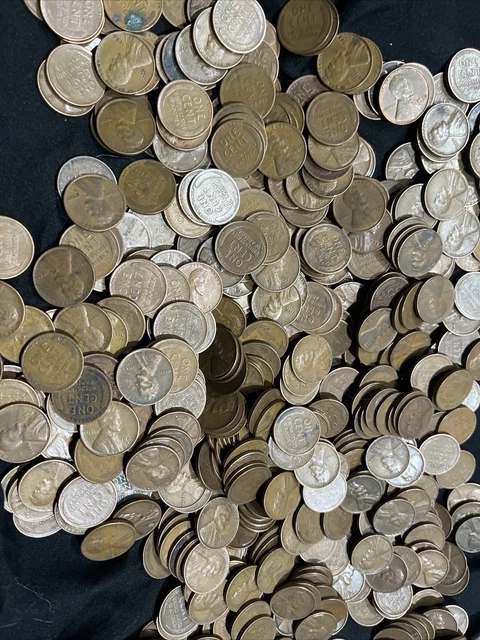 LINCOLN WHEAT CENT ROLLS 1909-1958-50 coins US COINS PENNY