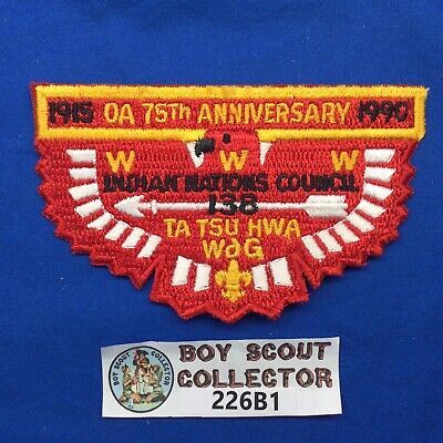Boy Scout OA Ta Tsu Hwa Lodge138 S14 OA 75th Order Of The Arrow Flap Patch OK