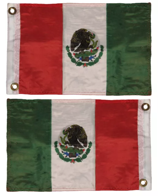 12x18 Mexico Mexican Double Sided Polyester Boat Flag 12"x18" Banner Grommets