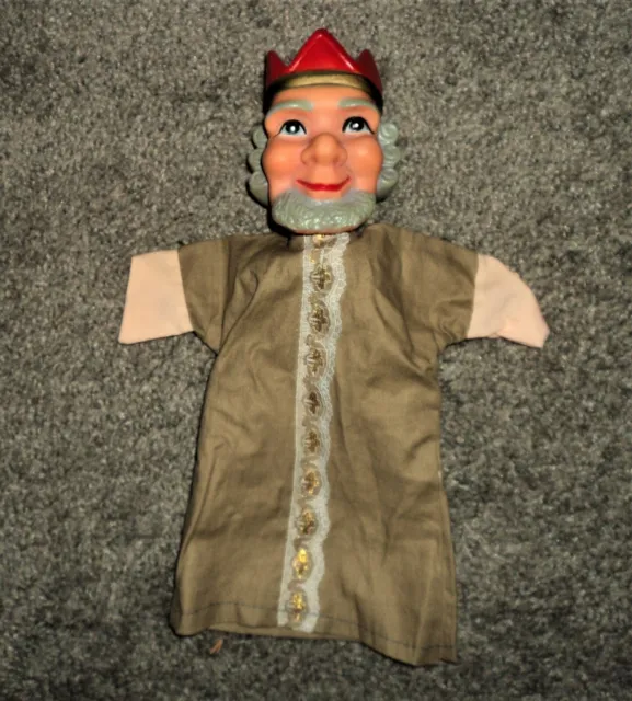 Vintage Mr. Rogers Neighborhood King Friday Hand Puppet Rubber Head Great Cond