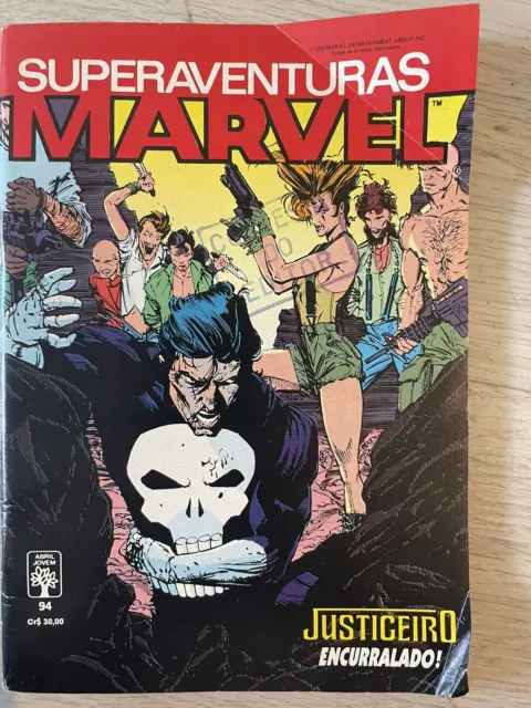 Superaventuras Marvel 1990 Brazil Portuguese Avril Jovem 94 Comic The Punisher G