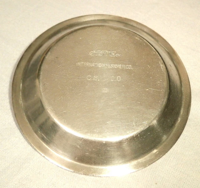 SOUTHERN PACIFIC RR, BM, silverplate, butter-pat, 3.5" round. Lite use. 2