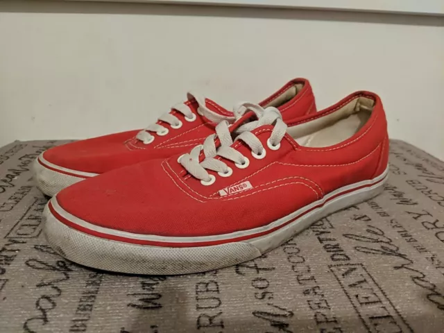 Red Vans Size UK 6-6.5 (US 8) Trainers Shoes Old Skool Off The Wall