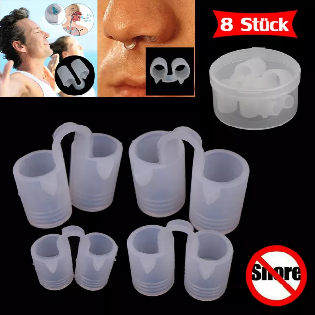8 piezas tapón para ronquidos clip nasal extensor nasal anti ronquidos contra ronquidos
