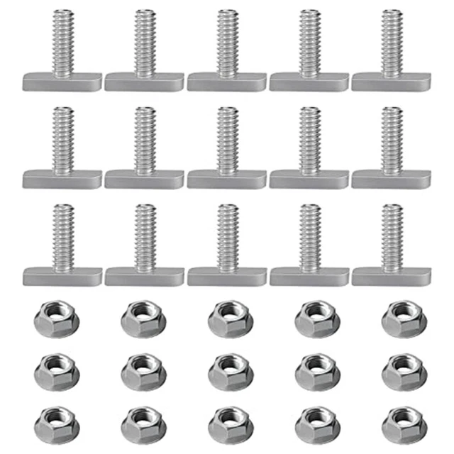 15pcs T-Bolt Replacement, M8 X 20-Screws,-70-Rail Screws, Sch9756