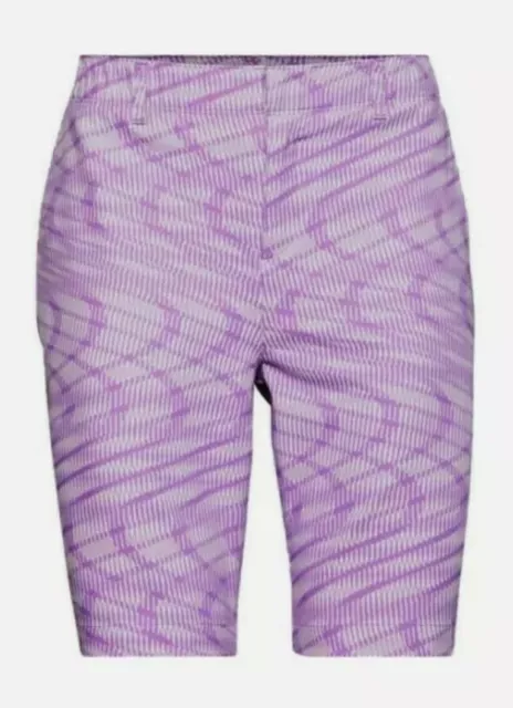 Under Armour Ladies Links Printed Golf Shorts - Exotic Bloom size 10