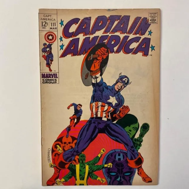 Captain America   #111  March  Comic Book  1969   Steranko  Marvel Comics