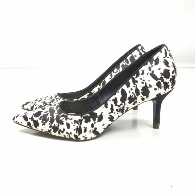 Black and white Pony hair stiletto heels Made by Preview Size 8 au Cow print