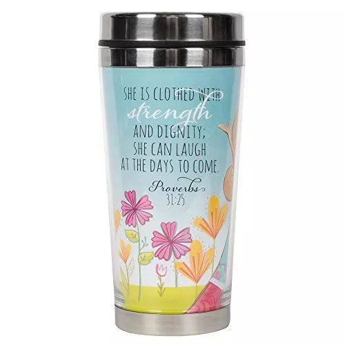 Proverbs 31 Woman Blue Sky Sketch 16 Oz. Stainless Steel Insulated Travel Mug