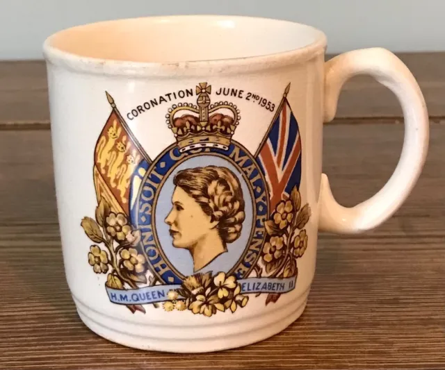 Queen Elizabeth Coronation Mug Brentleigh  Ware  Staffordshire