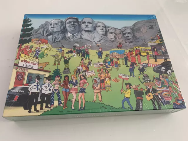 Mount Rushmore Make America Great Again Donald Trump caricature Jigsaw Puzzle