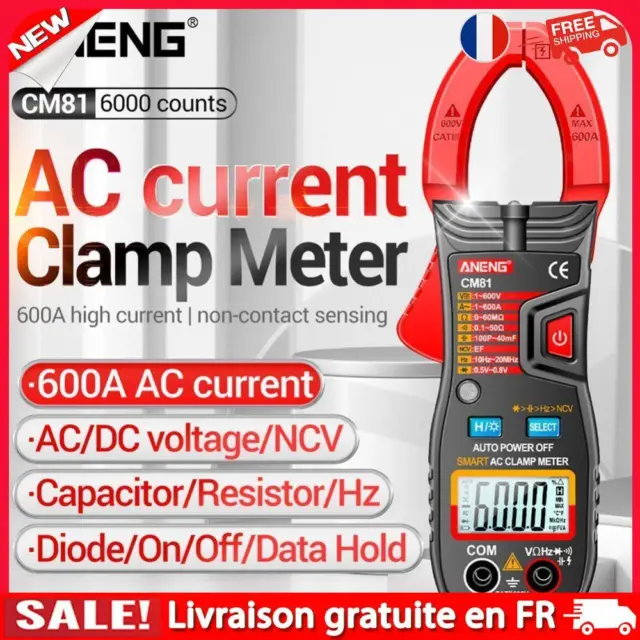 ANENG CM81 6000 Counts Digital Clamp Meter Frequency Auto Range NCV Multimeter