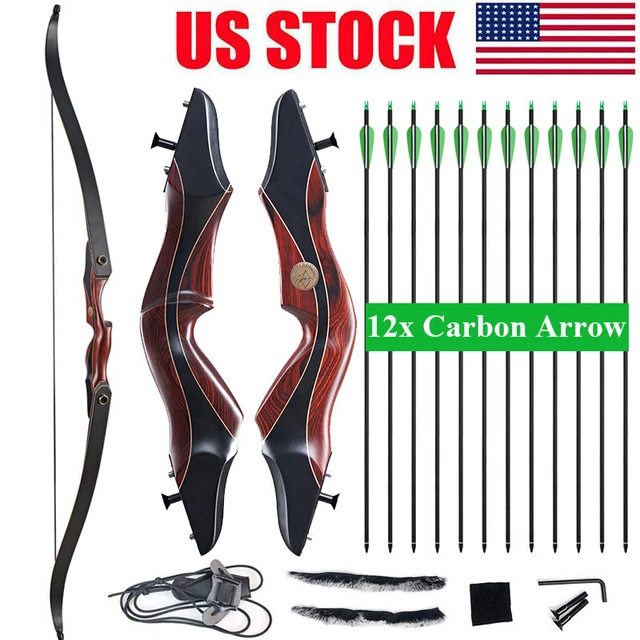 60& ARCHERY LAMINATED Takedown Recurve Bow 3050lbs Hunting Target