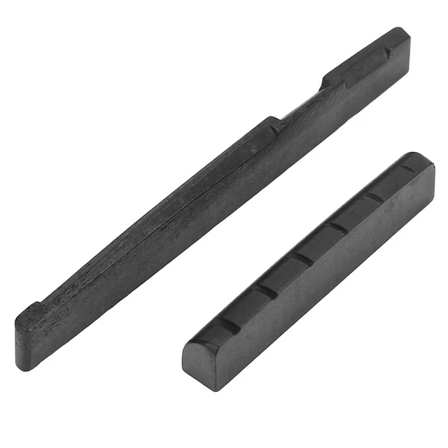 (black)Guitar Nut Excellent Stability Processed Bone Guitar Saddle Nut Exquisite