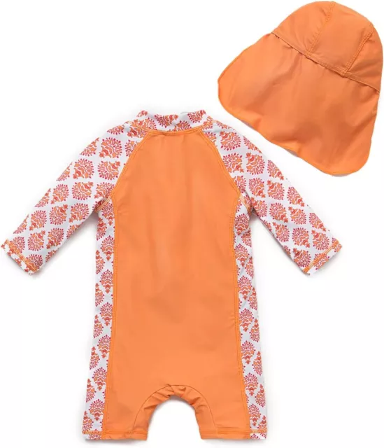 BONVERANO Baby Mädchen Sonnenanzug/Badeanzug UPF 50+ Sonnenschutz One Piece 24-36 Monate