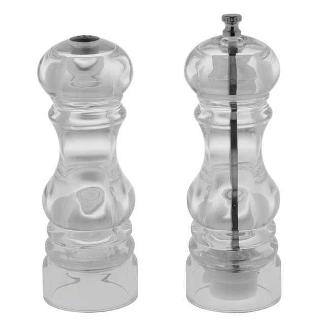 American Metalcraft Salt & Pepper Shaker Set, Acrylic - 2 1/5"Dia x 6"H