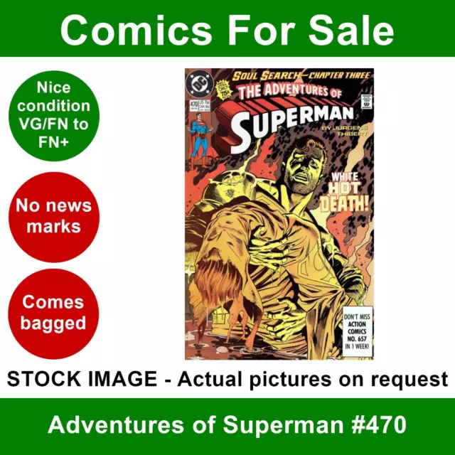 DC Adventures of Superman #470 comic - VG/FN+ 01 September 1990