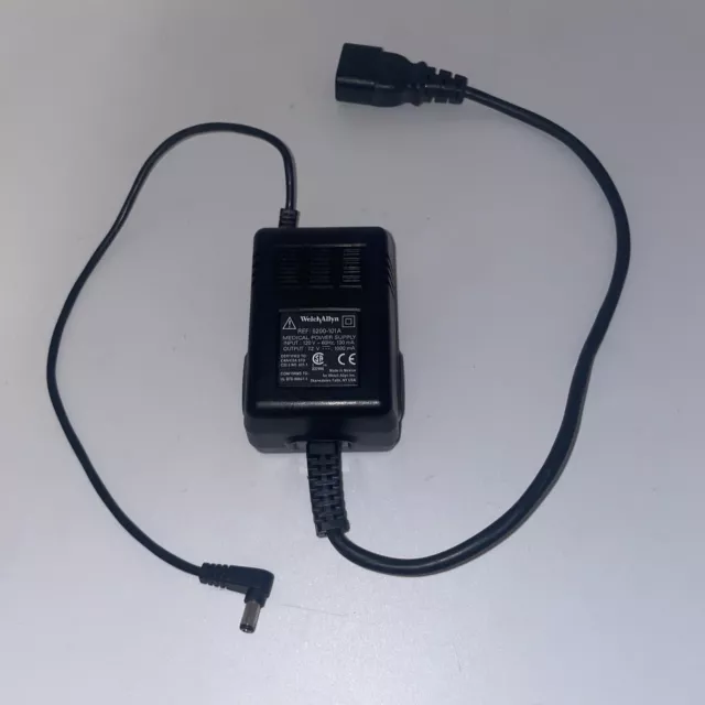 Welch Allyn 5200-101A Spot Vital Signs Monitor Power Supply ac/dc Adapter