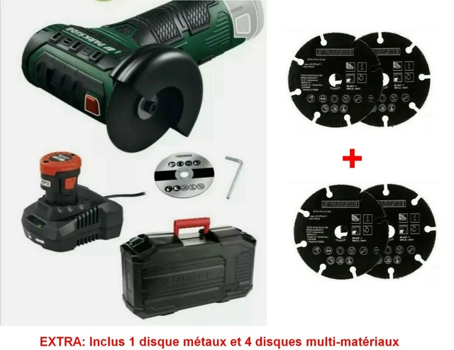 Meuleuse D'angle Sans Fil Parkside PWSAM 20-Li - 20V, 76 Mm, Sans Batterie Ni Chargeur, Neuve