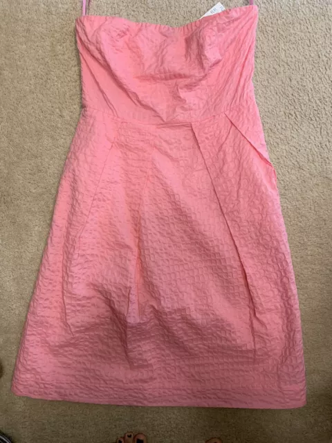 Jcrew Womens Pink Strapless Dress Size 8 NWT