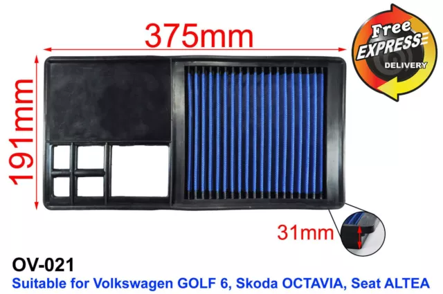 Filtre à air Simota haut débit pour VW GOLF 6 Seat LEON Skoda OCTAVIA OV-021