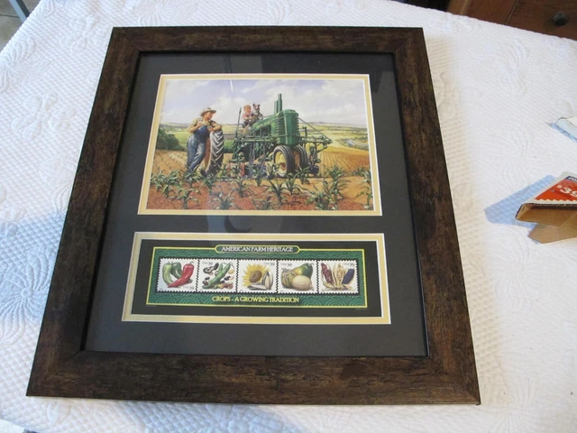 Postmark Gallery Stamp Art American Farm Heritage John Deere Tractor Farm Veggie