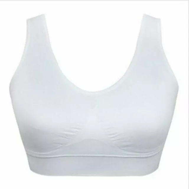 3 PACK Womens Ladies Sports Sleep Comfort Bras Full Cup Non-Wired