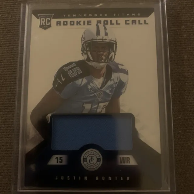 2013 Panini Totally Certified Roll Call Materials 073/299 Justin Hunter Rookie