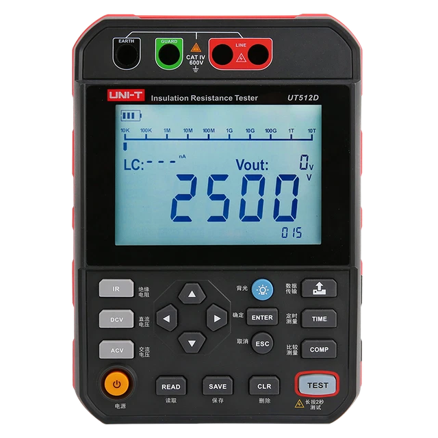 UNI-T UT512D/UT512E Tester digitale resistenza isolamento alta tensione 2,5 kV  IK