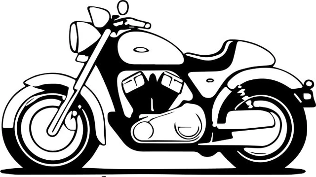 Big Motorcycle Bike Clipart Digital Vector Files, Design Logo