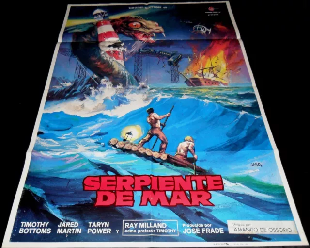 1984 Serpiente de Mar ORIGINAL SPAIN POSTER Amando de Ossorio Euro-Horror HYDRA