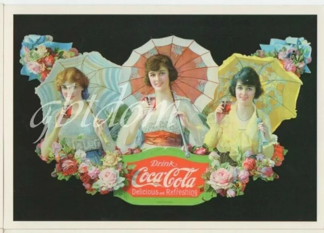 lot de 4 CPM COCA-COLA * Coke * kola _ Belle dame du Temps jadis