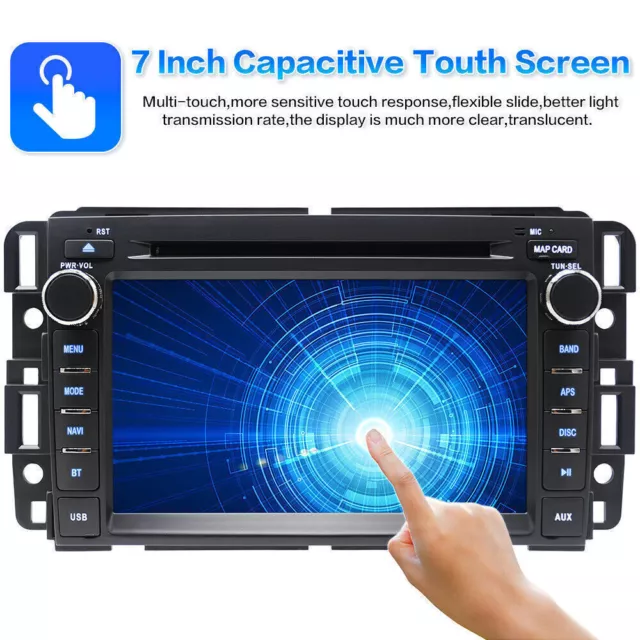 Car AM FM Stereo DVD Player GPS Navi SAT For GMC Chevrolet Yukon Silverado Tahoe 3