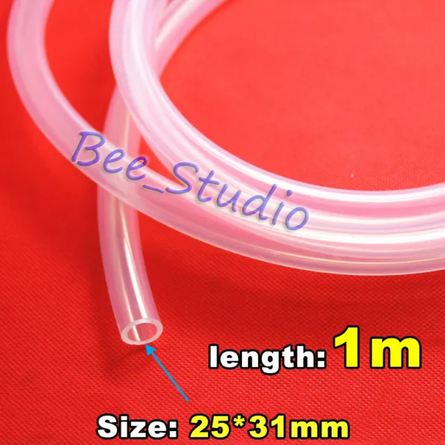 1M Food Grade Clear Translucent Silicone Tube Beer Milk Hose Pipe Soft Rubber