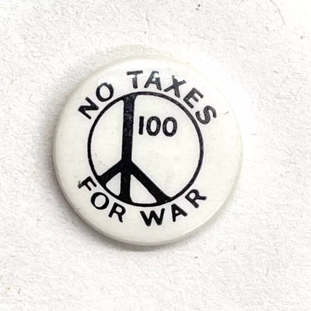 No Taxes For War Collectible Pin Badge MOD Punk Rocker : V13