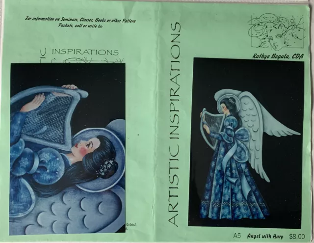 Artes y oficios pintura con tole inspiraciones artísticas arpa ángel de Kathye Begala