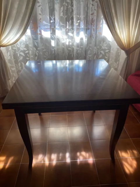 tavolo antico vintage allungabile in LEGNO con 4 SEDIE
