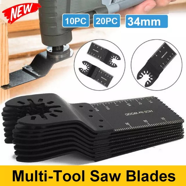 10/20x Oscillating Multi Tool Blade Saw Blades Wood Metal Cutter For Dewalt Fein