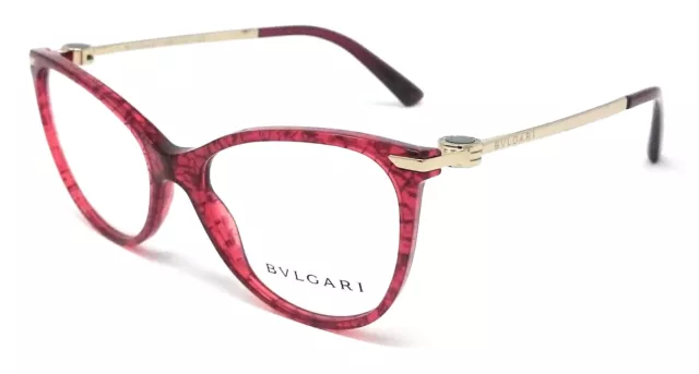 Occhiali Da Vista Donna Bvlgari Bulgari Bv 4121 5389 - Rosso E Oro Cat Eye