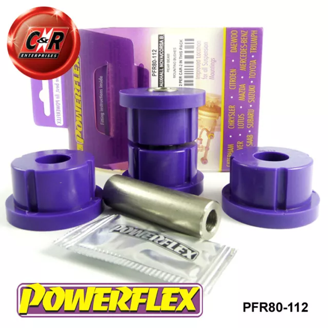 Powerflex Arrière Faisceau Support Moyeu pour Vauxhall / Opel Corsa A (83-1993)