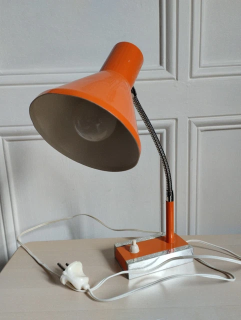 Lampe de bureau vintage rouge Années 70 by Anonyme