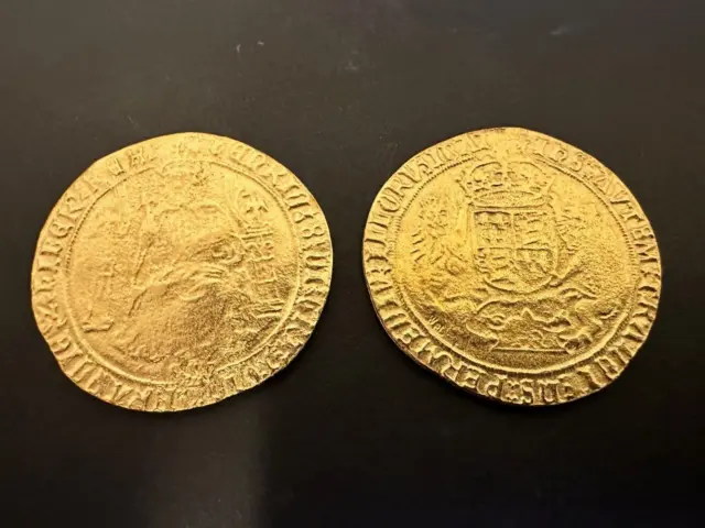 HENRY VIII SOVEREIGN 1544 - 47   24ct GOLD PLATED   MODERN MUSEUM SPECIMEN COIN