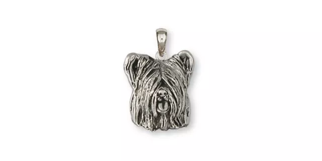 Skye Terrier Pendant Jewelry Sterling Silver Handmade Dog Pendant SKY4-P