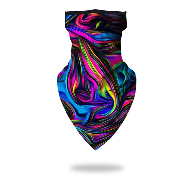 Face Mask Snood Bandana Washable Scarf Breathable Face Cover Ear Hanging Loops